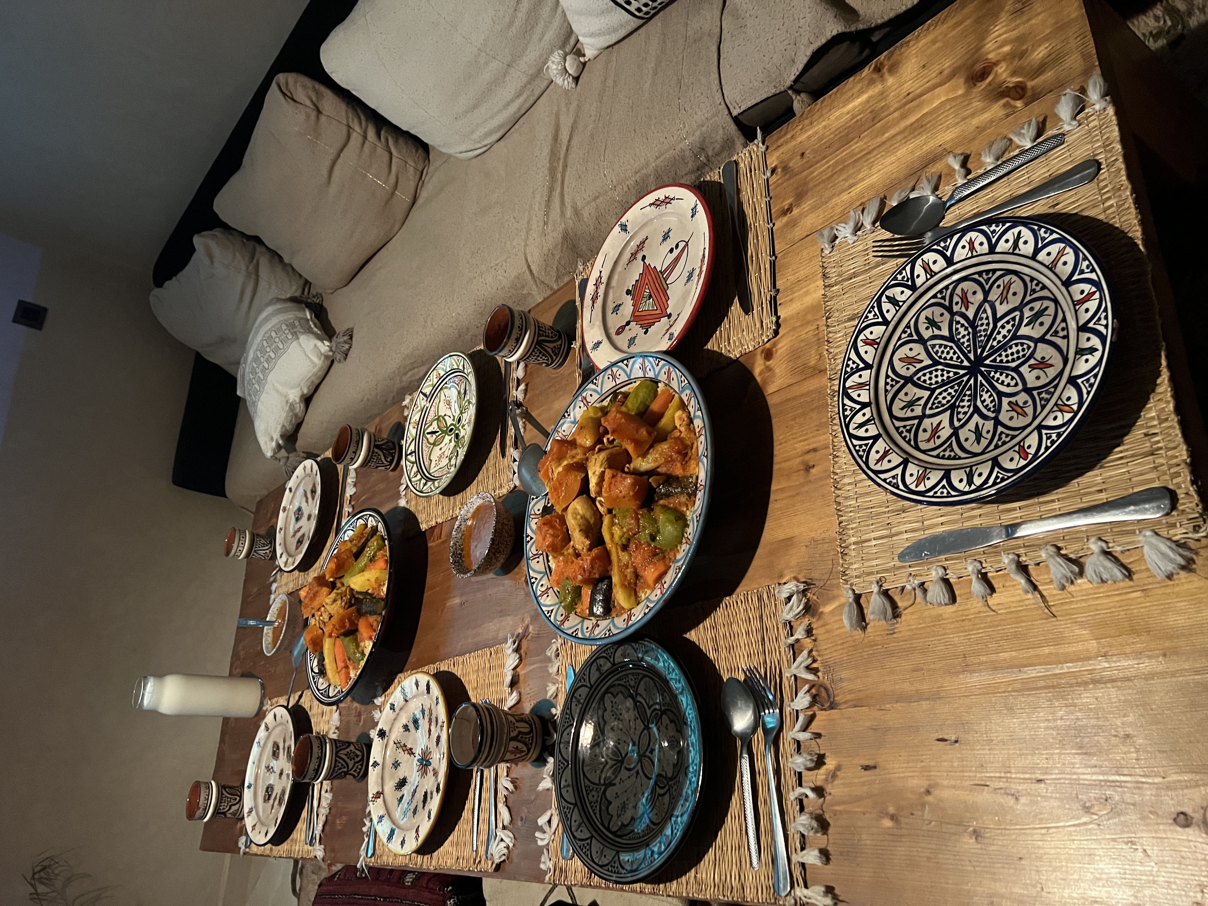 Couscous night at surf camp tamghart morocco